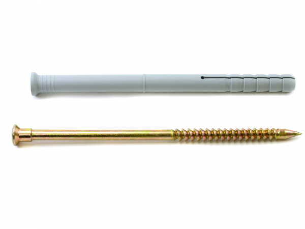 картинка Дюбель гвоздь-шуруп Потайной бортик  8х 60 SM-L /50 /100 /1800 от магазина Компания+