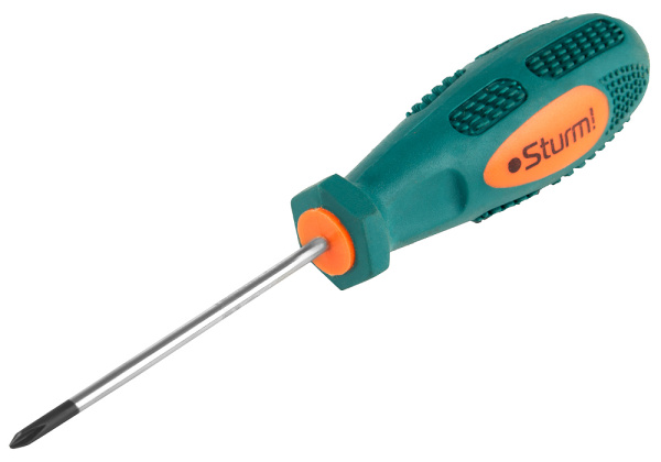 картинка Отвертка PH0 x  75мм зеленая рукоятка магнитная Sturm /12 от магазина Компания+