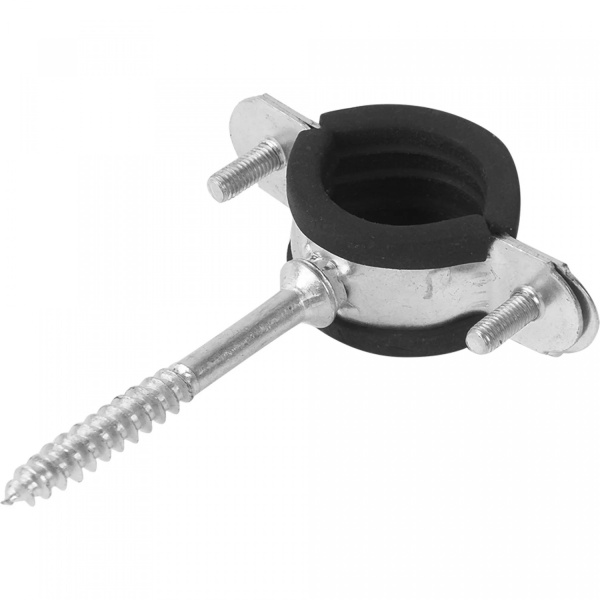 картинка Хомут стальной Сантех с саморезом  25мм (1") и уплотнением PPR CN /150 от магазина Компания+