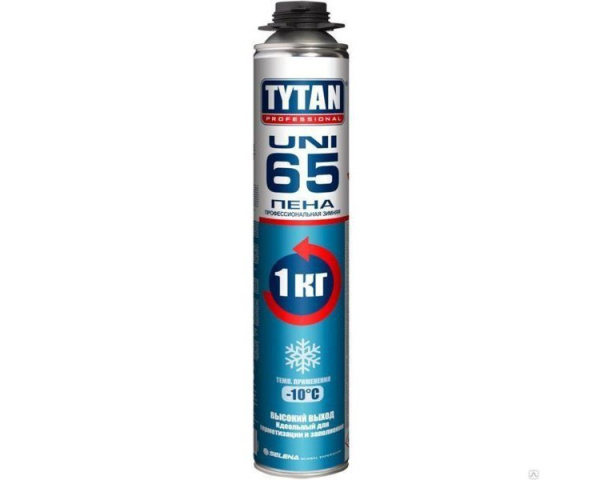 картинка Пена монтажная Проф зимняя 65L UNI Tytan Professional 750мл /12 от магазина Компания+
